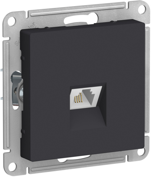 Systeme Electric AtlasDesign Карбон Розетка телефонная RJ11, механизм