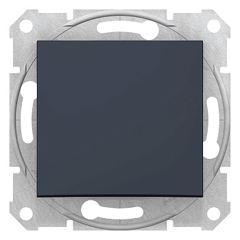 SE Sedna Графит Переключатель 1-клавишный 10A, 250В (сх.6) SDN0400170