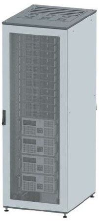 DKC Напольный 19" IT-корпус ДКС серии CQE 47U 600х2200х600, двери перфорированная+перфорированная, панели для крыши, кабельный ввод,RAL7011/7035 R5IT4766PF