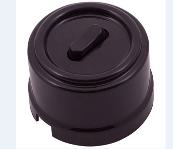 BIRONI Лизетта Пластик Черный Выключатель перекрестный 1-кл (клавишный) B1-223-23