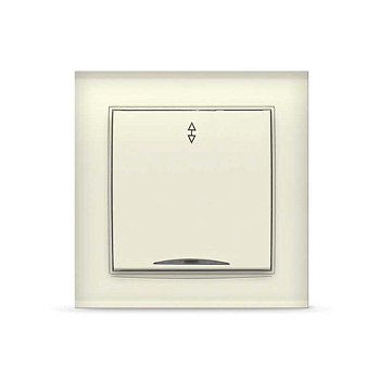 UNIVersal "Бриллиант" Выключатель "слоновая кость" 1 кл. проходной с подсветкой 7948608