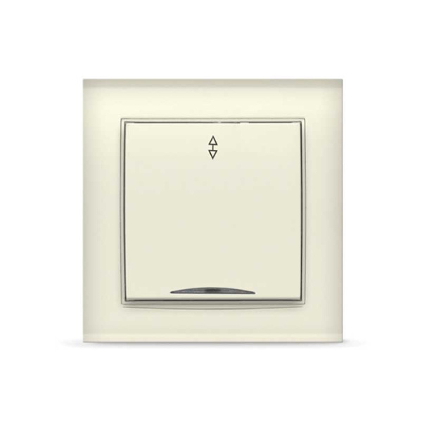 UNIVersal "Бриллиант" Выключатель "слоновая кость" 1 кл. проходной с подсветкой 7948608