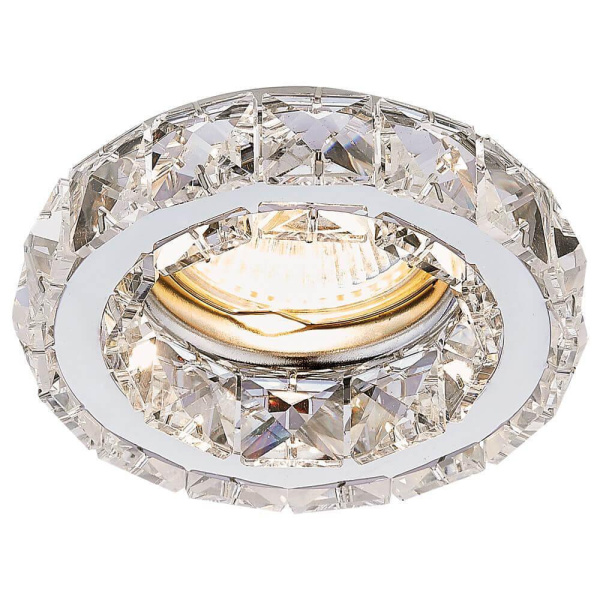 Ambrella Встраиваемый точечный светильник K112 CL/CH хром/прозрачный хрусталь MR16