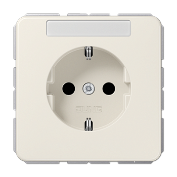 JUNG Штепсельная розетка SCHUKO 16A 250V~ с полем для надписи слоновая кость CD1520NA