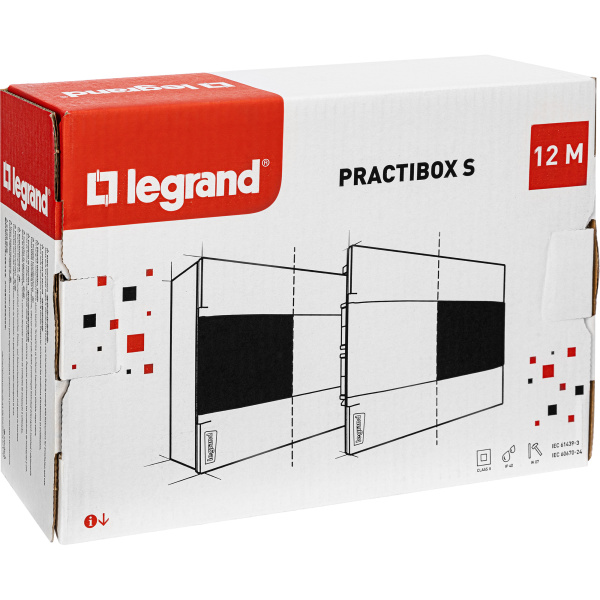 Купить Legrand Practibox S Пластиковый щиток Встраиваемый 1X12 Дымчатая дверь 135551