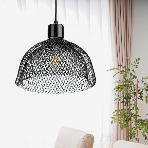 ЭРА PL6 BK Черный Подвес металлический, E27, max 60W, d250 мм