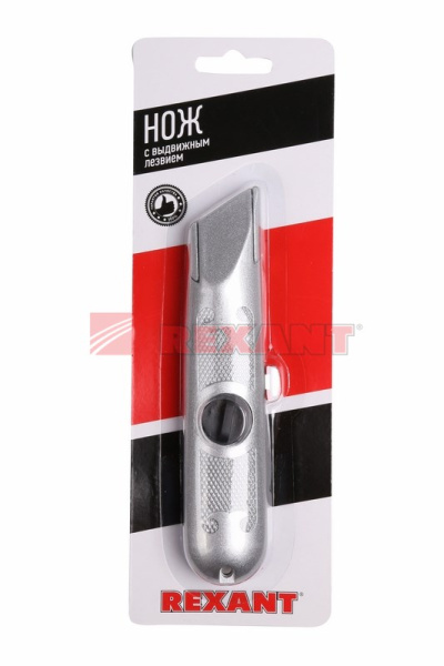 Купить Нож с трапециевидным выдвижным лезвием Rexant 12-4908