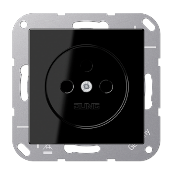 JUNG Штепсельная розетка 16A 250V~ без заземления черный A511NSW
