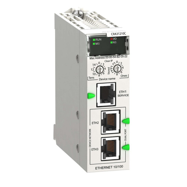 Купить SE Modicon Адаптер удаленного в/в RIO Ethernet,Modicon X80, улучшеный BMXCRA31210C