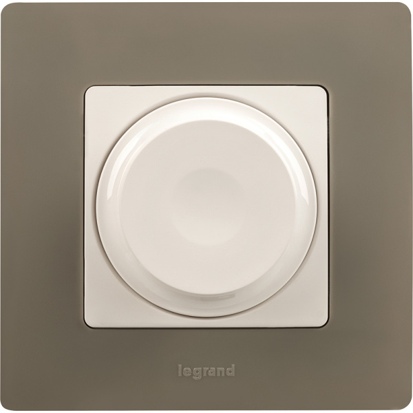 Купить Legrand Etika Белый Светорегулятор поворотный, 300Вт, без нейтрали 672219