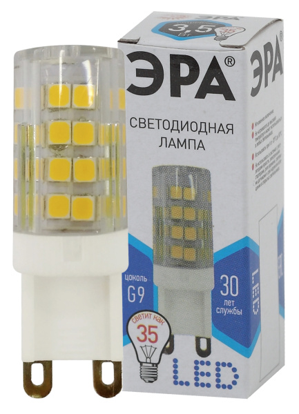ЭРА LED JCD-3,5W-CER-840-G9 (диод, капсула, 3,5Вт, нейтр, G9)