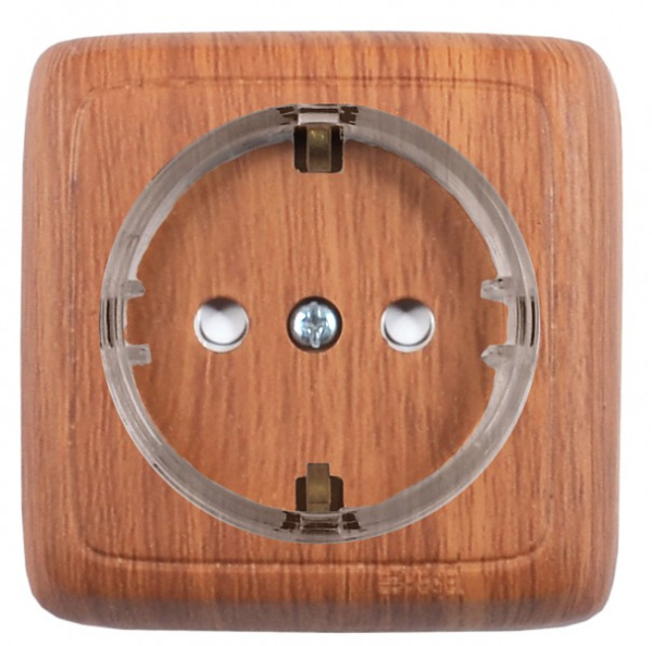 Hegel Альфа наруж Дуб РА16-173-05 Розетка с/з, с изол. пластиной