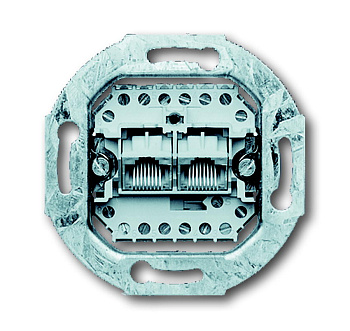 ABB BJE Мех Розетка ТЛФ 2-ая (8-пол) наклонная 2CKA000230A0243