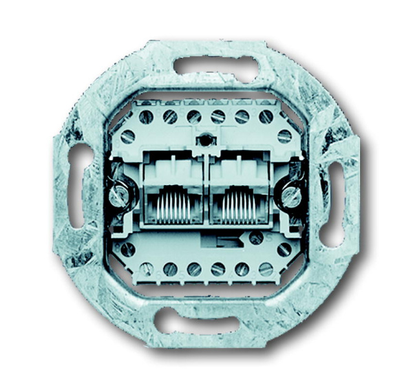 ABB BJE Мех Розетка ТЛФ 2-ая (8-пол) наклонная 2CKA000230A0243