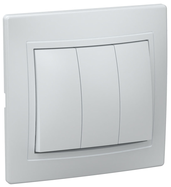 IEK KVARTA ВС10-3-0-КБ Выключатель 3кл 10А (белый)