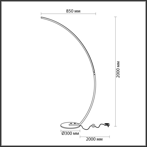 Купить Odeon Light 4380/10FL HIGHTECH ODL23 121 черный/металл Напольный светильник IP20 RGB динамическая подсветка LED 10W с выключателем на шнуре/пульт ПДУ