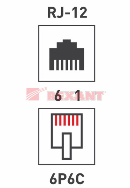 Купить Джек телефонный 6P6C Rexant 05-1013