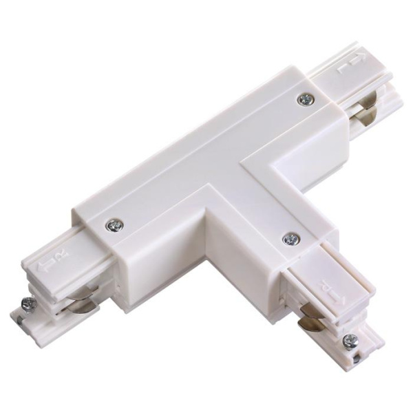 Novotech 135060 NT19 013 белый Соединитель "T" левый внутренний с токопроводом для трехфазного шинопровода IP