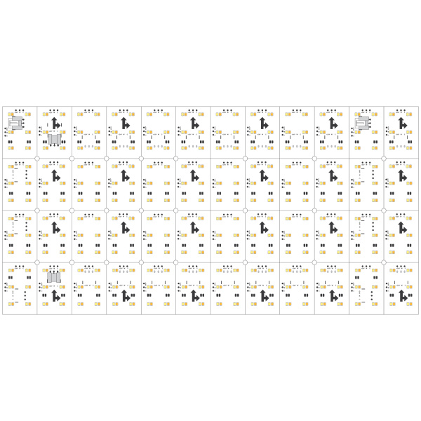 Купить Arlight Лист LX-480-2835-576-24V White-MIX CRI90 (240mm, 15W, IP20) (-) 028844