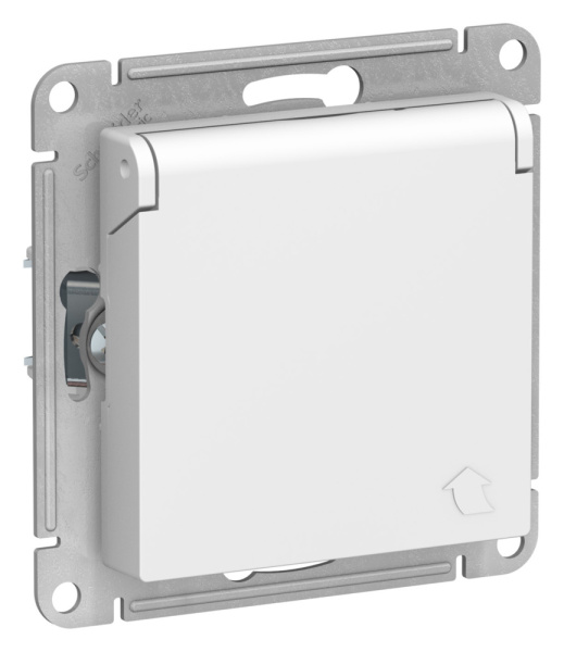 Systeme Electric AtlasDesign Лотос Розетка с/з со шторками с крышкой, 16А, IP20, механизм