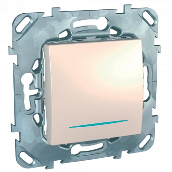 SE Unica Бежевый Переключатель 1-клавишный (сх.6) с подсветкой MGU5.203.25NZD