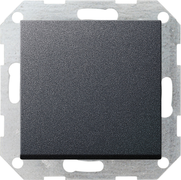 Gira System 55 Антрацит Выключатель с самовозвратом вертикальный 012128