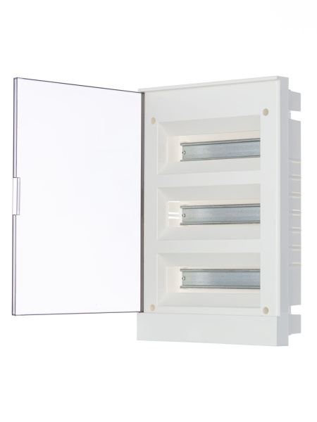 Купить ABB Basic E Бокс в нишу 36М серая прозрачная дверь 3 ряда (c клеммами) 1SZR004002A1209