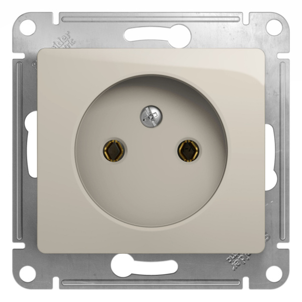 Systeme Electric Glossa Молочный Розетка б/з,16А, 250В, механизм