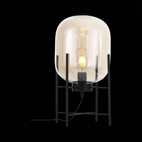 Купить ST Luce SL1050.505.01 Настольная лампа Черный/Коньячный E27 1*40W