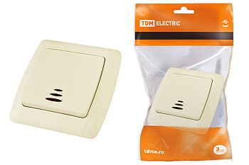 TDM Выключатель 1 кл. с подсветкой 10А сл. кость "Онега" SQ1805-0033