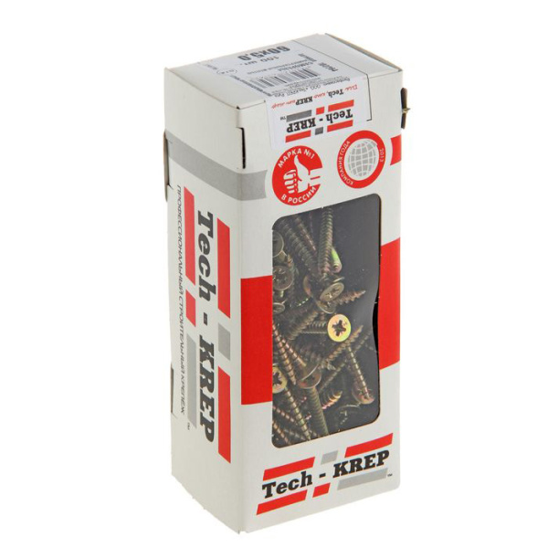 Tech-Krep Саморезы универсальные  60х5,0 мм (100 шт) желтые - коробка с ок. 102264