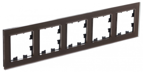 Systeme Electric AtlasDesign NatureСтекло Мокко Рамка 5-ая, универсальная