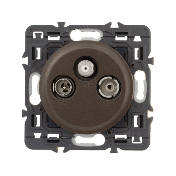 Купить Legrand Celiane2 Графит Накладка роз.TV-FM-SAT 067985