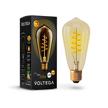 Voltega VG10-ST64GE27warm4W-FB Колба ST64 диммируемая GOLD E27 4W 2000K 7077