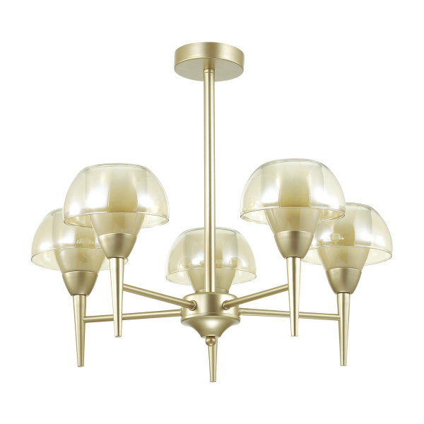 Lumion 4446/5C LN20 156 матовое золото, стекло Люстра потолочная E14 5*40W 220V LIZBETH