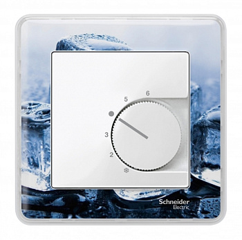 SE Merten SM Бел глянец Накладка термостата комнатного (Мех.536400,536401) MTN534719