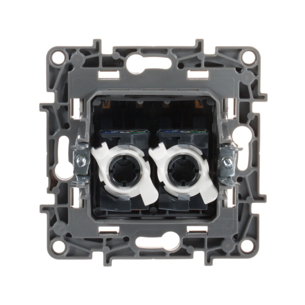 Купить Legrand Etika Белый Розетка компьютерная 2-ая RJ45, категория 5е UTP 672255