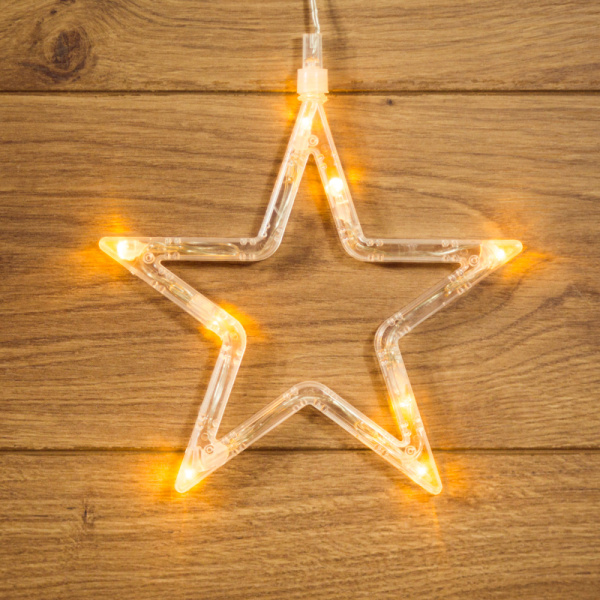 NEON-NIGHT Фигура светодиодная "Звездочка" на присоске с подвесом, цвет ТЕПЛЫЙ БЕЛЫЙ 501-011