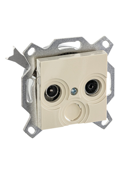 Купить ABB EPJ Levit слоновая кость / белый Розетка TV-R, проходная, 7дБ, слоновая кость 2CHH083607A6017