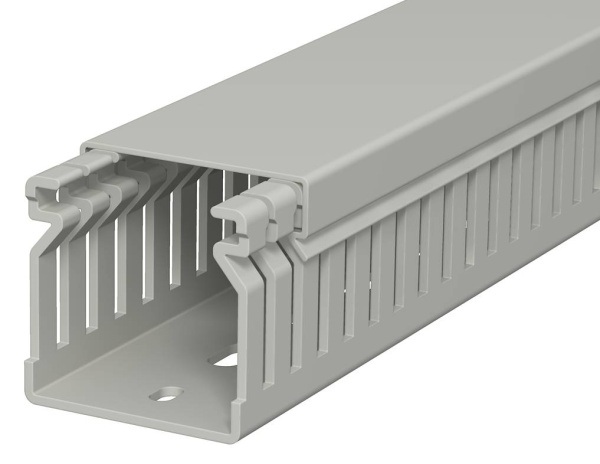 OBO Bettermann Кабель-канал перфорированный распределительный LK4 40x40x2000 мм (перфокороб) ПВХ, серый RAL7030 6178012
