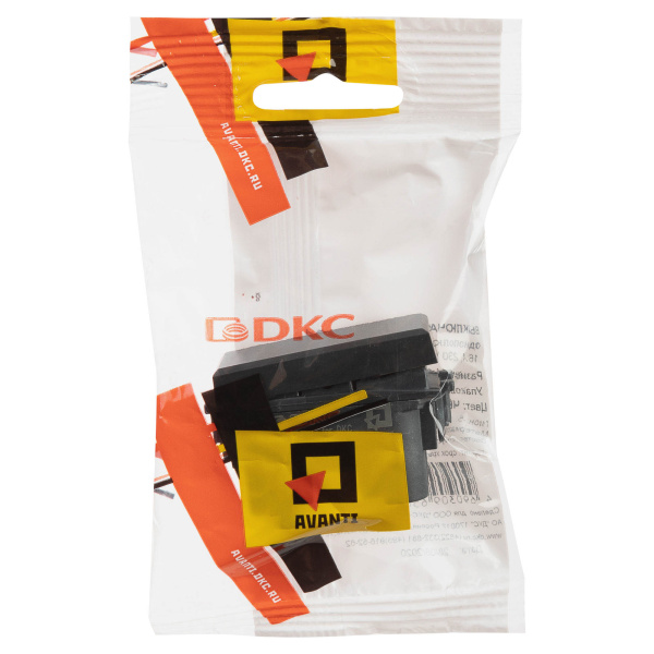 Купить DKC Выключатель модульный, "Avanti", "Черный матовый", 1 модуль