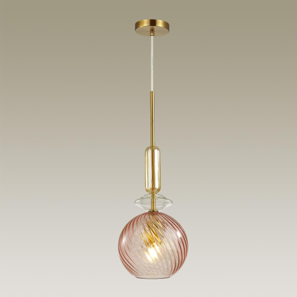 Купить Odeon Light 4862/1 PENDANT ODL21 286 розовый/золото Подвес E27 1*60W BELLA