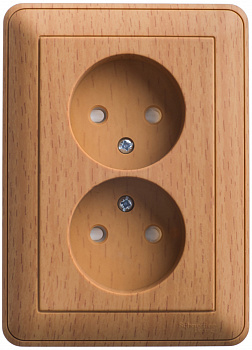 SE Wessen 59 Бук Розетка 2-ая б/з (в сборе, с рамкой) RS16-254-88