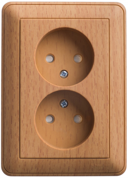 SE Wessen 59 Бук Розетка 2-ая б/з (в сборе, с рамкой) RS16-254-88