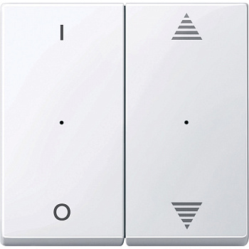 SE Merten KNX\EIB SM Актив Бел Клавиша для модуля 2-кнопочного выключателя, с символами ВВ/ВН,1/0 MTN619525