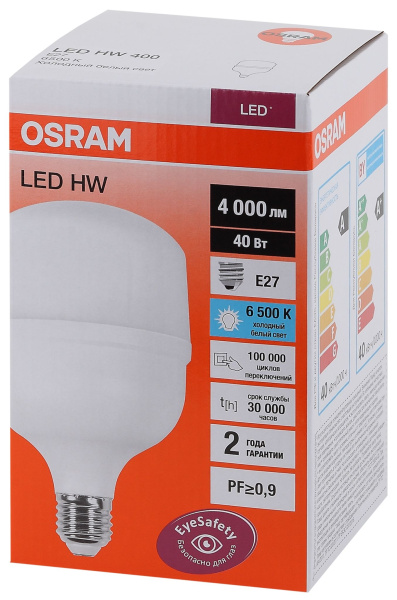 Купить Osram LED HW 40W/865 230V E27 10X1 4058075576834