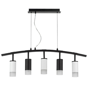 Lightstar LR7353723631 Люстра RULLO 5х50W GU10 ЧЕРНЫЙ/БЕЛЫЙ (571735+214437-2+214436-3+202431-5), шт