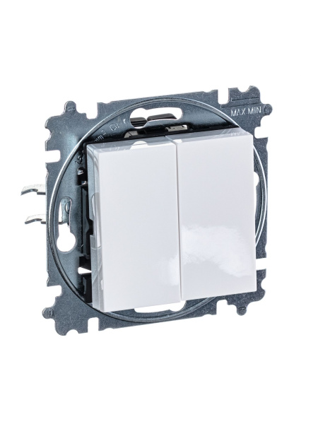 Купить ABB EPJ Levit белый / ледяной Переключатель 2-клавишный 2CHH595245A6001