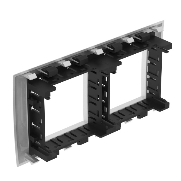 Купить DKC Рамка-суппорт "Avanti" для "In-liner Front",  серебристый металлик, 4модуля