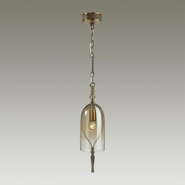 Купить Odeon Light 4892/1 NEO ODL_EX22 27 бронзовы/коньячный/стекло Подвес E14 1*40W BELL